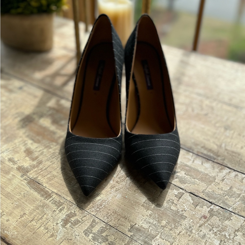 Authentic Ralph Lauren pinstriped pumps